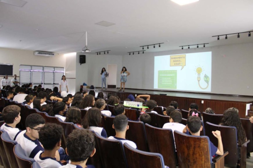 Salesiano Aracaju realiza palestra para conscientizar sobre a importância do tratamento da água e esgoto