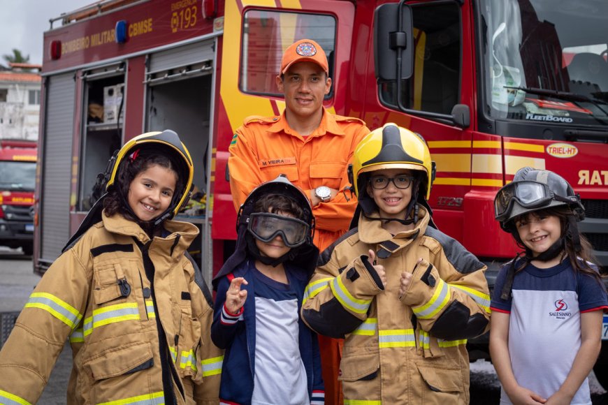 Dia do Soldado: Salesiano Aracaju realiza Projeto com o Corpo de Bombeiros Militar de Sergipe